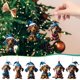 thumbnail image 1 of Adornos navideños para árbol de Navidad con forma de perro salchicha, 6 piezas de bonito adorno colgante de acrílico 2D, 2024 colgantes planos y divertidos de perro salchicha con sombreros,, 1 of 8