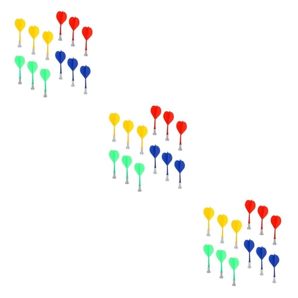 Naiovety 12 Pieces/Set Wear-resistant Magnetic Darts Flat Boomerang Safety Wing Head Plastic Strong Adsorption Replacement Darts Type1