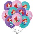 thumbnail image 3 of 10/30 piezas de globos de princesa sirena de Disney, Ariel, princesa niña, fiesta de cumpleaños, decoración navideña, suministros para baby shower, juguetes, globos, 3 of 5