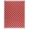 thumbnail image 4 of SAFAVIEH Indoor Outdoor BHS121Q Beach House Red / Creme Rug, 4 of 10