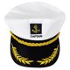 thumbnail image 1 of Sombrero de capitán de yate, decoración para disfraz, sombrero de marinero, sombrero de capitán marino para cosplay de Halloween, 1 of 5