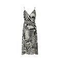 thumbnail image 1 of Ropa Playa Ocean Pacific para Mujer Vestido Largo Olanes Cuello V Sin Manga Elastico Hojas Negro Talla EG, 1 of 4