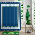 thumbnail image 5 of Shower Curtain, Abstract Blue Green Lines Waterproof Shower Curtain Set with Hooks for Bathroom Showers,Stalls and Bathtubs,36x72In Modern Minimalist Art, 5 of 9