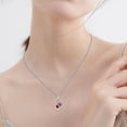 thumbnail image 2 of Taioiat Double Birthstone Necklaces for Women 18K Gold Plated Birthstone Rose Flower Jewelry Anniversary Valentines Day Mother's Day Birthday Gifts for Her Wife Girlfriend Mom, 2 of 7