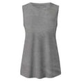 thumbnail image 5 of KBZDBZC Tank Tops for Women Women's Summer Sleeveless Tank Top Loose Fit Casual Crew Neck T Shirts Basic Tee Tops Tank Top Womens Tank Tops Loose Fit Womens Summer Tops(Gray,XXXL), 5 of 5