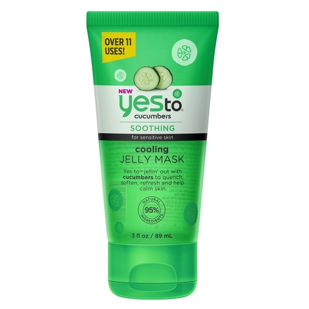 Yes To Cucumbers Cooling Jelly Face Mask, Soothing for Sensitive Skin