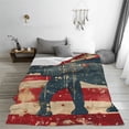 thumbnail image 5 of Pofeuu Vintage American Flag Elephant Print Ultra-Soft Micro Fleece Blanket,for Bed Or Sofa,All Season Throw Blankets Flannel Blanket-60"x50", 5 of 7