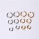 thumbnail image 1 of Pendientes de aro de acero de titanio estilo europeo y americano grandes, sencillos, circulares, lisos, grandes, de moda, 1 of 5