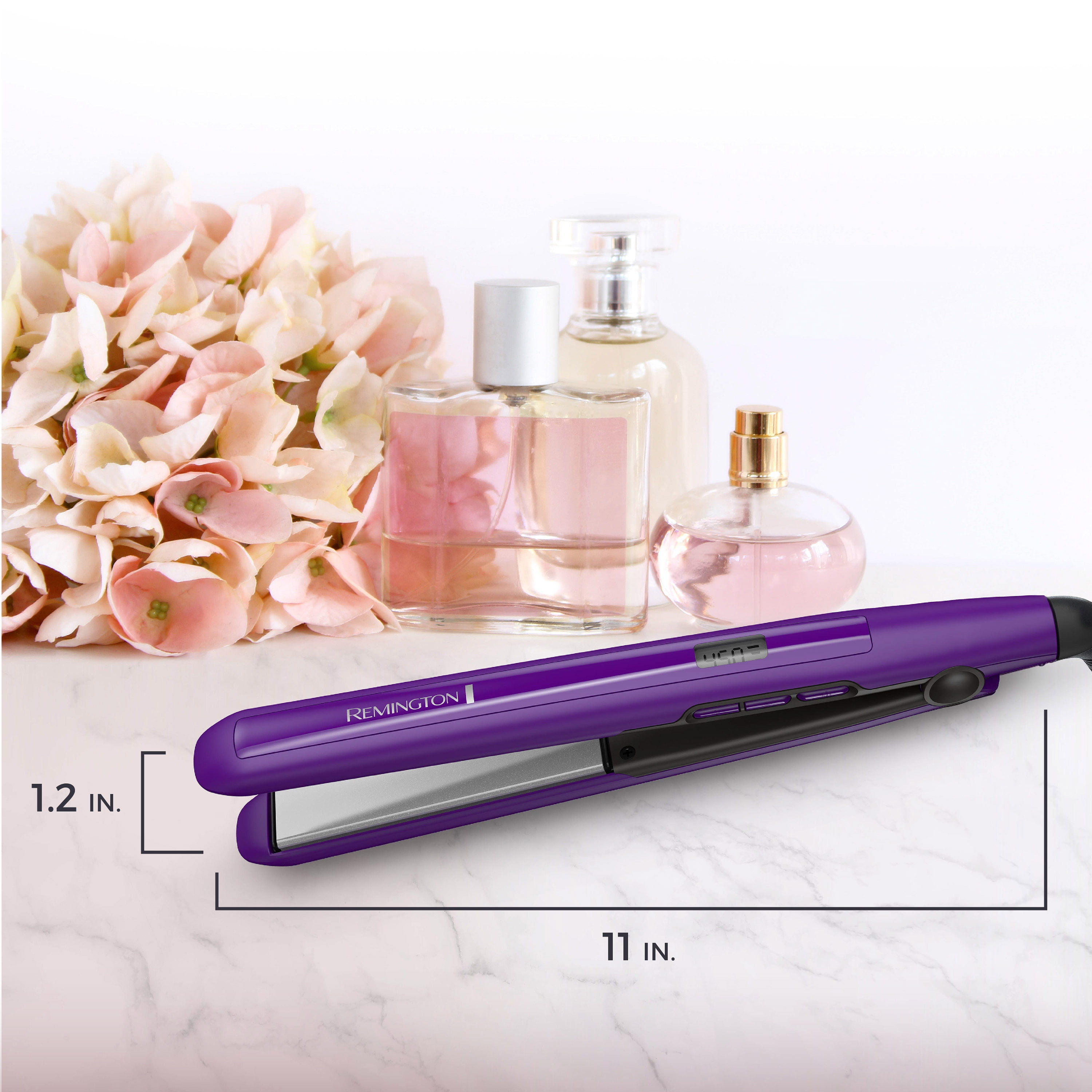 Remington 1" Flat Iron Hair Straightener, Anti-Static Technology, Titanium + Ceramic Plates, 30s Heat-Up, 60 Min Auto Shut-Off