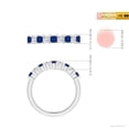 thumbnail image 6 of ANGARA Natural Blue Sapphire and Diamond Semi Eternity Wedding Ring in 14K White Gold for Women (Size-2.6mm) | September Birthstone, Anniversary, Jewelry Gift for Women | Natural Blue Sapphire Ring, 6 of 11