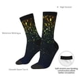 thumbnail image 4 of Haiem Luxury golden sparkle Pattern Crew Socks – Soft & Durable Moisture-wicking Socks, Stay-Up Fit for Business, Work, and Casual Wear Size 5-11, 4 of 6