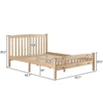 thumbnail image 7 of Wood Platform Vertical Strip Bed Frame with Headboard Solid Wood Foundation Wood Slat Support ,No Box Spring Needed Easy Assembly, Varnish Queen, 7 of 7