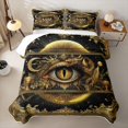 thumbnail image 2 of Homewish Vintage Magic Dragon Twin Quilt Set,Hippie Evil Eye Twin Coverlet Set,Black Gold,2pcs, 2 of 7