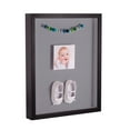 thumbnail image 2 of ArtToFrames 15x18 Inch Shadow Box Picture Frame, with a Satin Black Tall 1 Wide Shadowbox frame and Silver Mat Backing (4654), 2 of 7