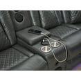 thumbnail image 4 of Power Reclining Sectional Sofa with Built-in Speakers & LED Strip Lighting - Modern Grey Fabric for Home Theater & Entertainment Comfort, 4 of 9