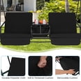thumbnail image 6 of ANGELES HOME 2-Seat Outdoor Patio Swing Chair, Canopy Porch Swing with Cooler Bag Rotatable Tray,Black, 6 of 11
