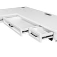 thumbnail image 3 of Modern Electric Sit/Stand L-Desk and Return Height Wood Desk White, 3 of 12