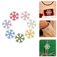 thumbnail image 3 of Miangastore 100pcs 25mm Christmas Snowflake Shape Design DIY Wooden Buttons for Scrapbooking Craft DIY (Colorful), 3 of 9