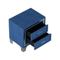 thumbnail image 2 of DeeHome 3-Pieces Bedroom Sets,Queen Size Upholstered Platform Bed with LED Lights and Two Nightstands-Blue, 2 of 9