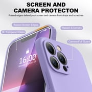 Compatible with iPhone 13 Pro Case, Premium Silicone Upgraded [Camera Protection] [Soft Anti-Scratch Microfiber Lining] Phone Case for iPhone 13 Pro 6.1''- Light Purple
