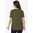 thumbnail image 5 of Jessica London Women's Plus Size Stretch Cotton Crisscross Strap Tee, 5 of 6