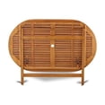 thumbnail image 4 of Pemberly Row Traditional Oval Wood Patio Dining Table in Natural Oil, 4 of 5