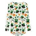 thumbnail image 4 of Moxiu St Patricks Day Shirt Women Long Sleeve Lucky Funny Tshirts Clover Irish Shamrock Graphic Tees Blouse Tops Tunics for Women to Wear with Leggings 2025 Multicolor,S, 4 of 5