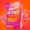 Bounce Dryer Sheets, Intense Scent Boosting, Vibrant Bloom Scent, 60 Count