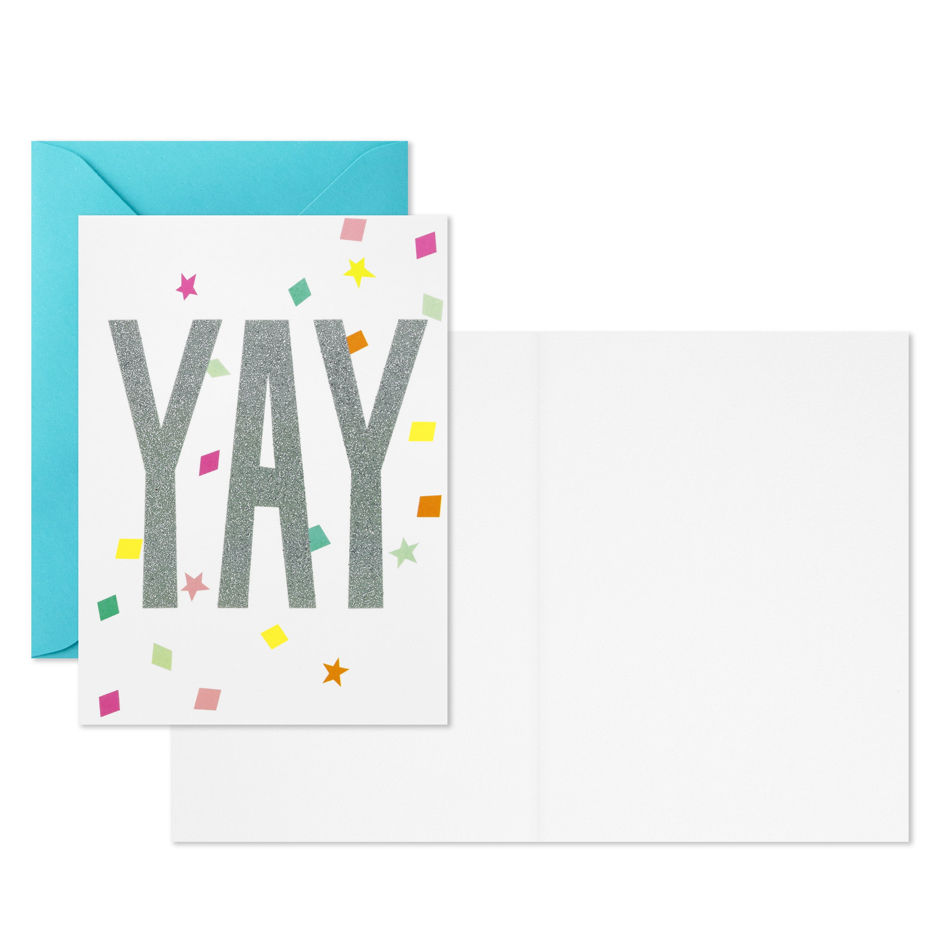 Hallmark Blank Notes (Sparkles and Confetti Yay), Pack of 10