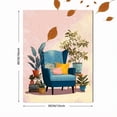 thumbnail image 3 of Blue Armchair with Plants Canvas Print, Wall Decor for Living Room Bedroom Office Cafe Lounge, 3 of 8