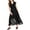 Deep Black, variant on Bar III Womens Petites Wrap Ruffle Sleeves Maxi Dress