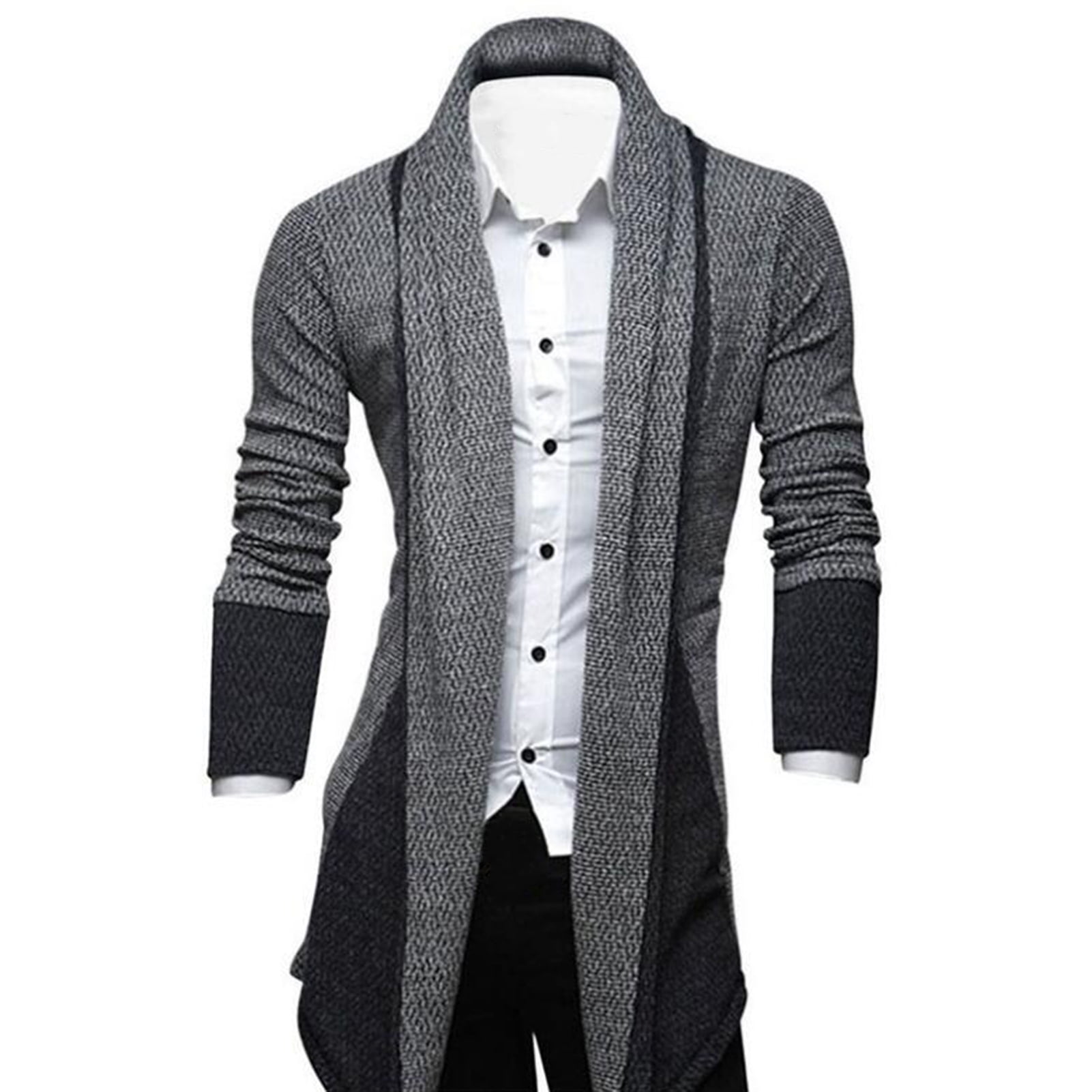 fanshao Knitted Mid-length Men Cardigan 