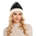thumbnail image 7 of BZSMCE Winter Beanie Hats Casual Warm Cozy CapMonochrome Quilt Design Pattern, 7 of 7