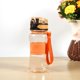 thumbnail image 2 of Botellas de agua de plástico selladas a prueba de fugas, ecológicas, portátiles, 350ML, taza deportiva para bicicleta, color naranja, 2 of 2