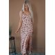 thumbnail image 4 of ABPHQTO Vestido largo con tiras finas de satén rosa para mujer, 4 of 5