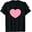 Black-14, variant on Red Heart Graphic Mens T-Shirt, Valentine Day Tee