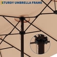 thumbnail image 4 of 2025 New 15ft Large Patio Umbrellas With Base Included, Outdoor Double-Sided Rectangle Market Umbrella With Stand, for Poolside Lawn Backyard, 4 of 8
