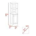 thumbnail image 6 of Miekor Furniture Hanover 4-Shelf Linen Cabinet Light Grey 01425, 6 of 7