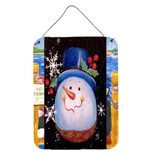 Carolines Treasures PJC1023DS1216 Top Hat Greetings Snowman Wall or Door Hanging Prints 12x16 multicolor