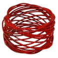 thumbnail image 5 of SKAVIJ Indian Handmade Round Metal Red Napkin Rings Set of 6 for Dinner Parties, Dining Table Decoration Napkin Holder Red (Pack of 6), 5 of 5