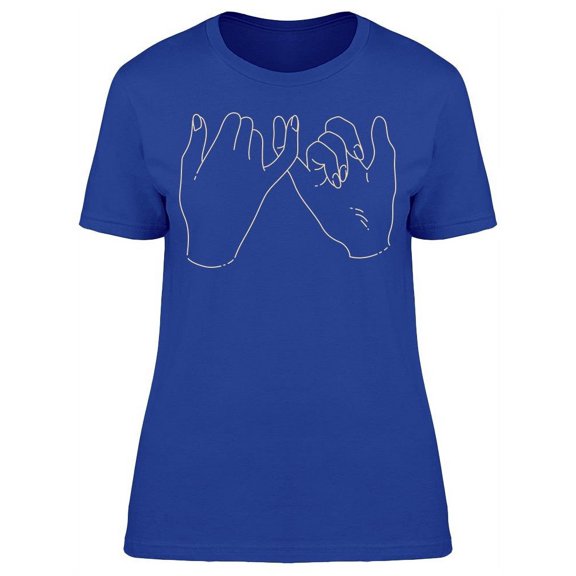 Linear Hands, Pinky Promise Tee Women's -Image by Shutterstock