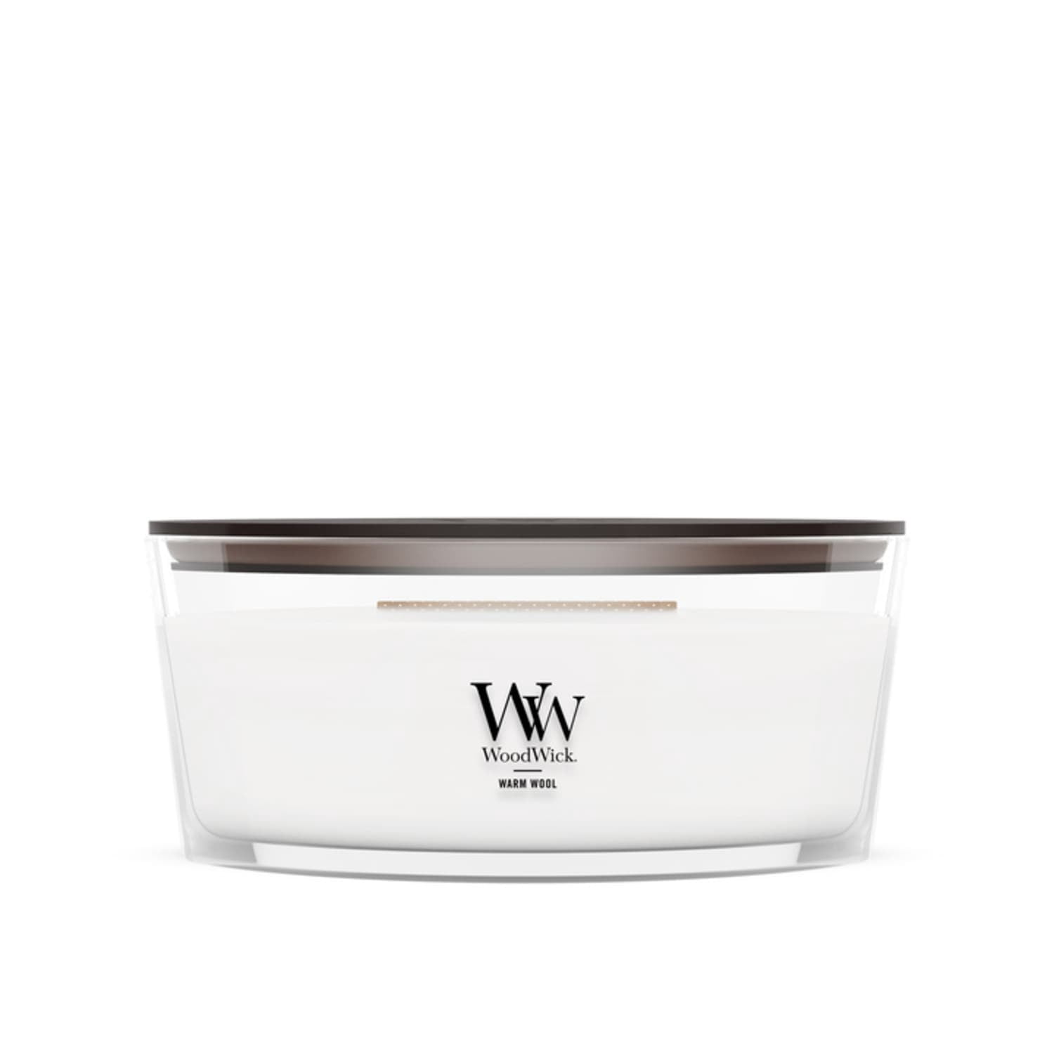 (4 pack) WoodWick Warm Wool Ellipse Candle