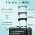 thumbnail image 2 of 2 Piece 20/24 Luggage Set, Only 20 with Front Laptop Pocket & Expandle, Lightweight ABS+PC Hardshell Suitcase with TSA Lock & Spinner Wheels, 20 Inch 37~41L + 24 Inch 65L, Dark Green, 2 of 8