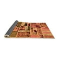 thumbnail image 2 of Ahgly Company Indoor Square Patchwork Orange Transitional Area Rugs, 3' Square, 2 of 4