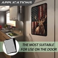 thumbnail image 6 of POLERO RV Entry Door Window Shade Sunshade Hook and Loop Fastener Camper Privacy Entrance Sun Blackout Fabric 17.3" x 26" (American Flag Deer), 6 of 7