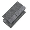 thumbnail image 2 of Wallet Phone Case Cover Compatible with Samsung Galaxy S21 Plus, Vintage for Men Business Embossed PU Leather Flip Protective Case with Wrist Strap Kickstand for Samsung Galaxy S21 Plus, Gray, 2 of 7