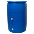 thumbnail image 2 of Good Ideas Big Blue 55 Gallon Recycled Plastic Rainwater Collection Barrel Drum, 2 of 6
