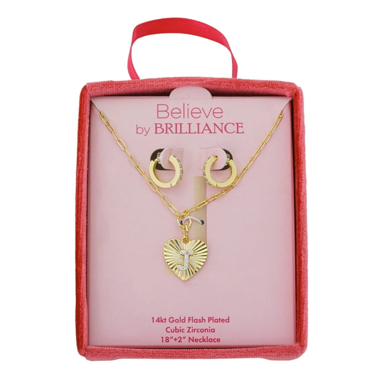 Believe by Brilliance Women's 14Kt Gold Flash Plated Cubic