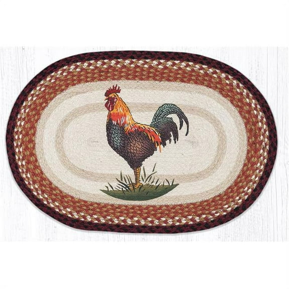 Capitol Importing 65-471RR 20 x 30 in. OP-471 Rustic Rooster Oval Patch