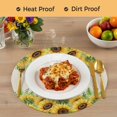 thumbnail image 4 of Summer Sunflowers Round 13 Inch Placemats Set of 6, Botanical Country Flowers Leaves HeatResistant Non Slip Place Mats for Dining Table, Wipeable Braided Kitchen Table Mats for Housewarming, 4 of 9
